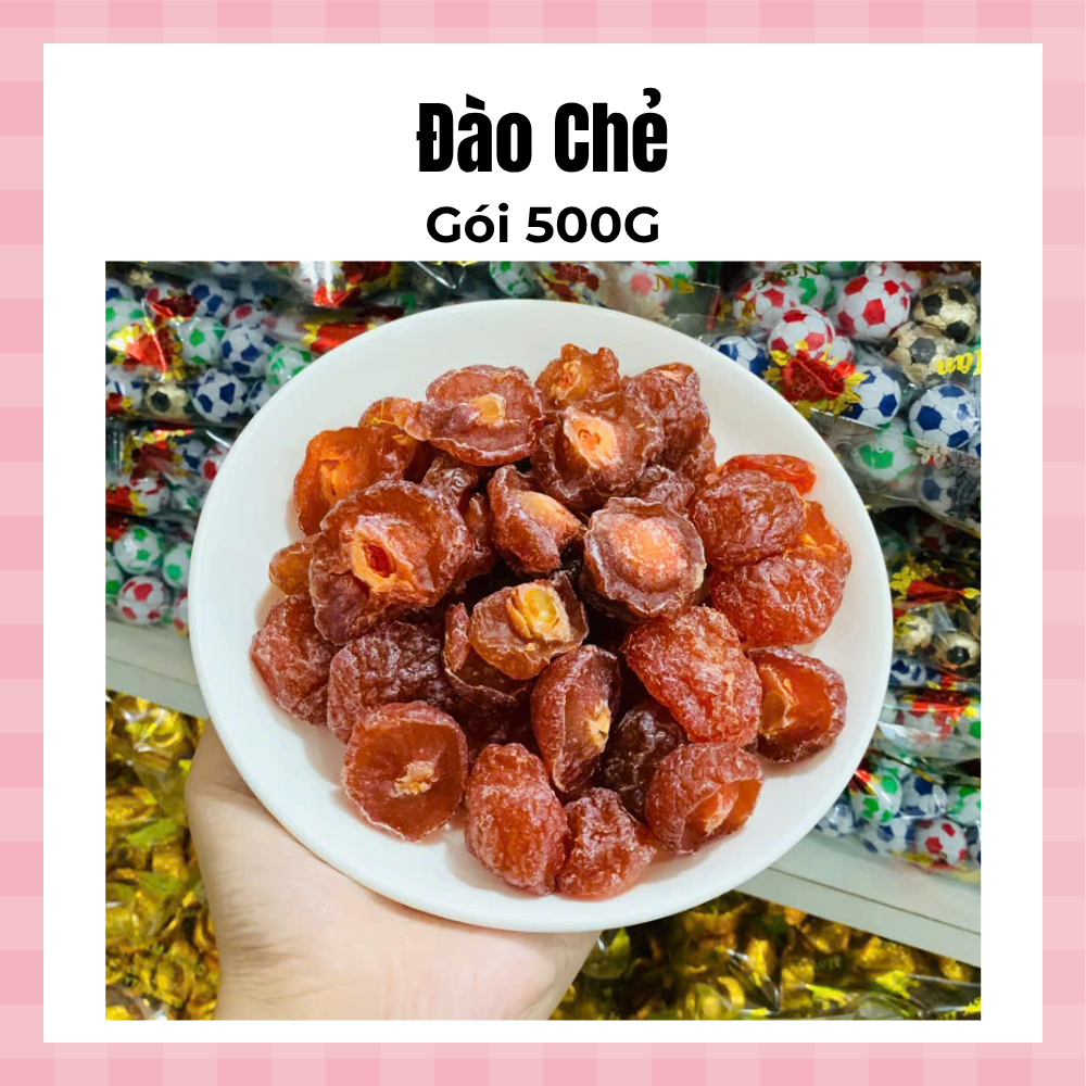 Ô Mai Đào Chẻ, túi zip 500G - Date luôn mới
