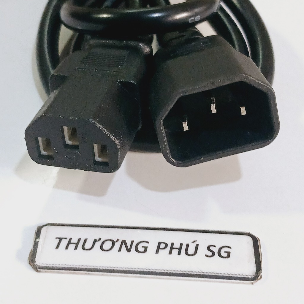 Cáp nguồn máy tính chuẩn C13 - C14, cáp nguồn UPS C14 - C13 / dài 1.5m