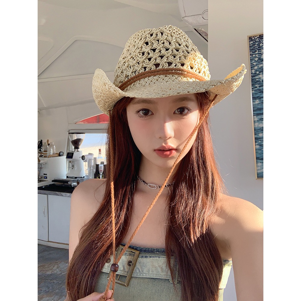[ ❤️‍🔥 Hàng Sẵn ] Mũ cói cao bồi phong cách cá tính đi biển đi chơi slay cho nữ 2025 accessories | BigBuy360 - bigbuy360.vn