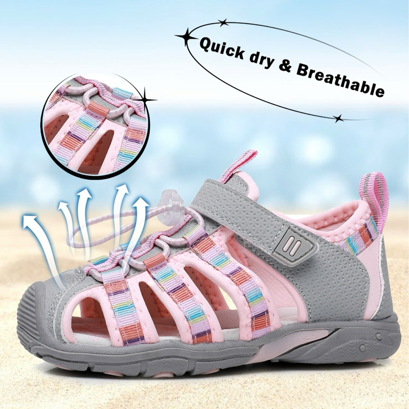 Giày sandal bàn chân bẹt APAKOWA NEW cho bé gái có đế hỗ trợ vòm và cố định chỉnh hình bàn chân bẹt