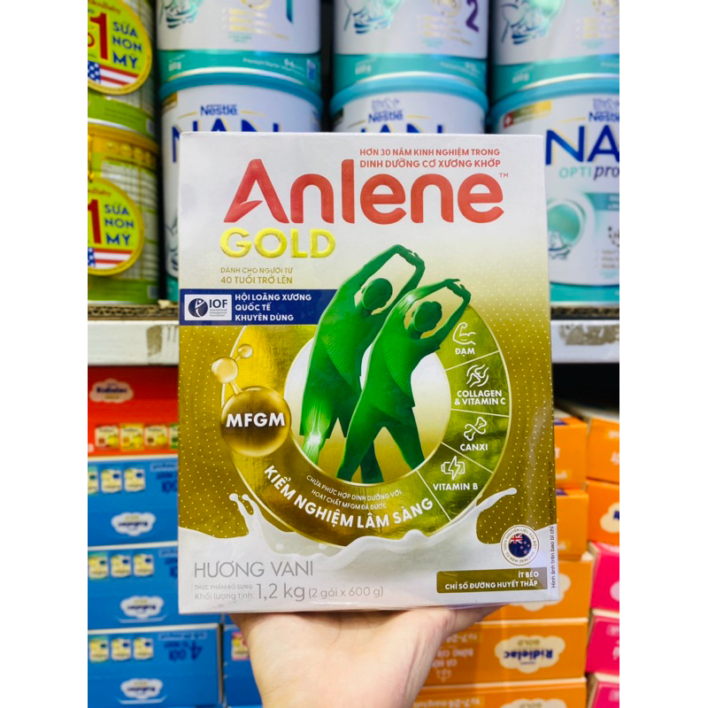 [mẫu mới] SỮA ANLENE GOLD 5X hộp giấy 1,2kg