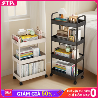 STA Xe Đẩy Spa 25/30cm Kệ Đựng Đồ Đa Năng có tay vịn Xe Kệ 3 tầng có bánh