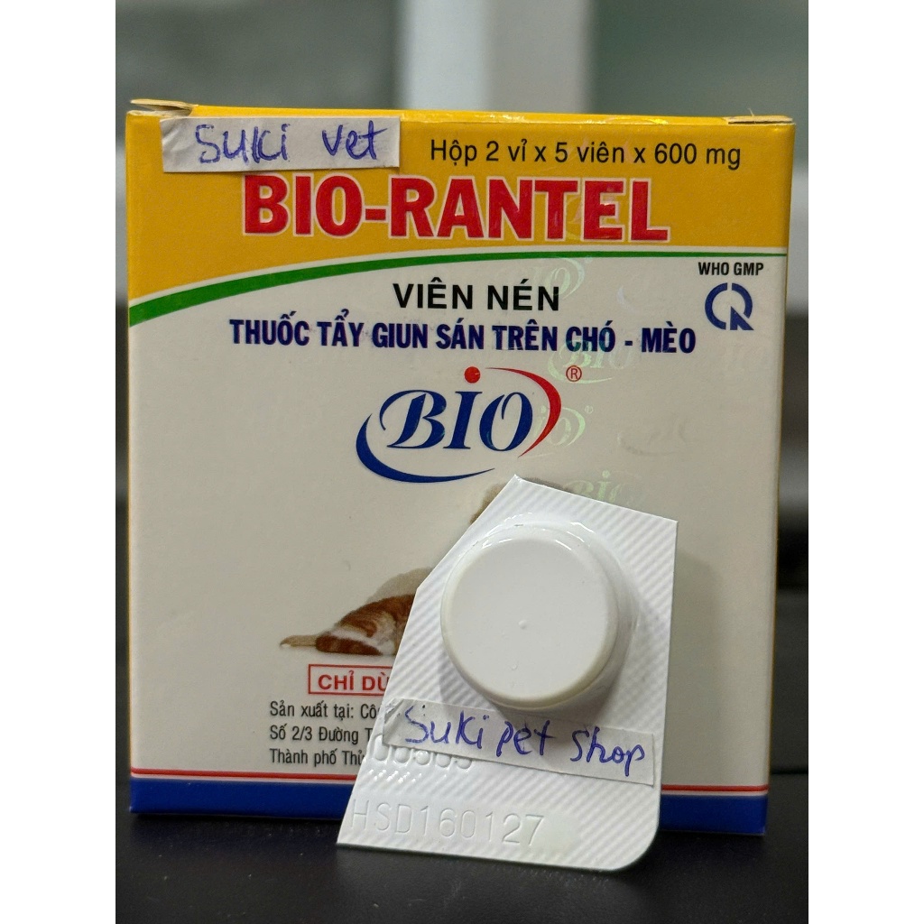 BIO-RANTEL - (BÁN LẺ VIÊN) - SẢN PHẨM TẨY GIUN SÁN CHO CHÓ MÈO - BIO-PHARMACHEMIE