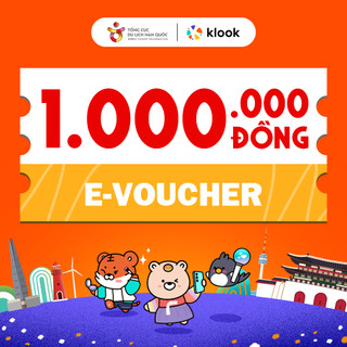 Evoucher 1 triệu - Sử dụng cho các dịch vụ trải nghiệm Hàn Quốc áp dụng tại Klook