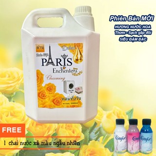Mới! Nước Giặt Thái Lan 5L hương Enchenteru - vàng Tặng 1 chai xả màu ngẫu nhiên