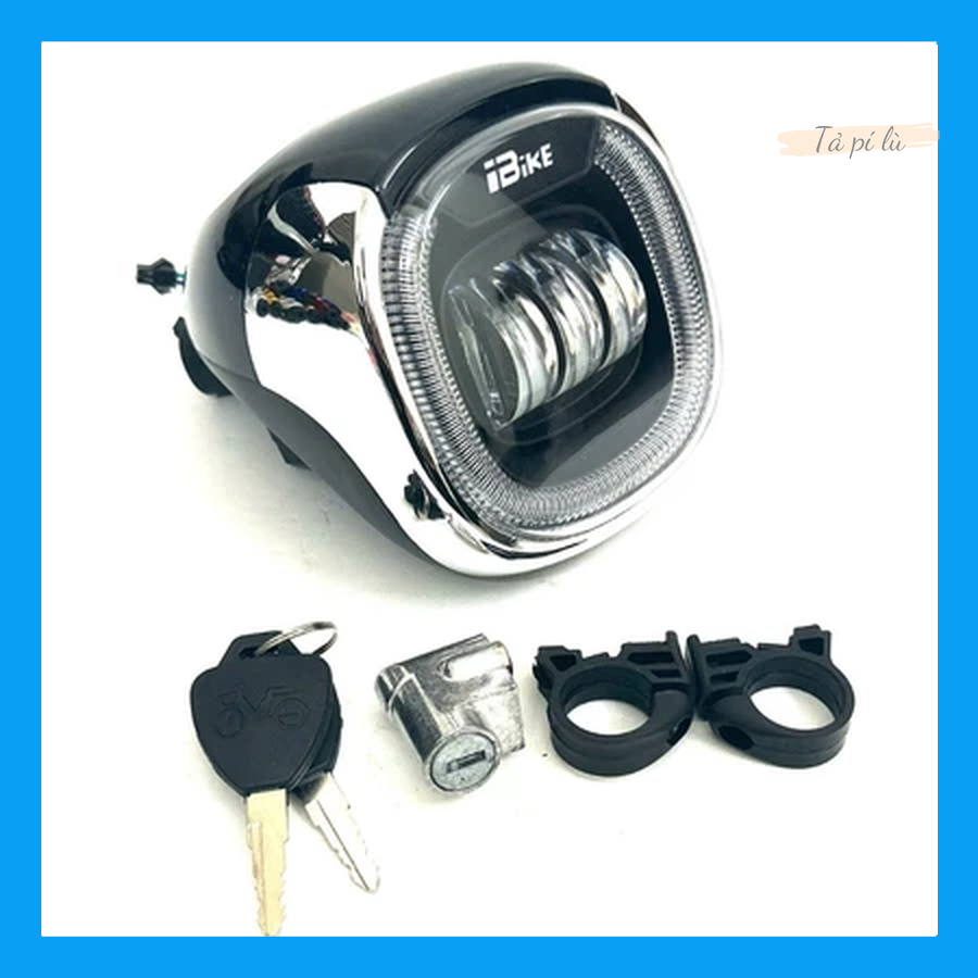Đầu đèn xe điện ibike có khoá gắn ghi đông xe điện cỏ xe ghi đông A asama dk bike xe cap A  M133 ..