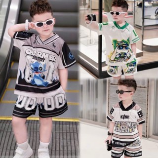(9-45kg) Bộ Đồ Quần và Áo bé trai Boy Phố Phong cách mùa hè in hình đáng yêu Chất vải cotton co dãn mềm mại thấm hút