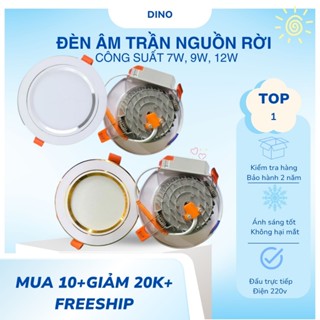ĐÈN LED ÂM TRẦN 9W Phi 90 Siêu Sáng | 3 Màu, Đế Đúc Nhôm, Nguồn Rời, Tiết kiện điện, led thạch cao