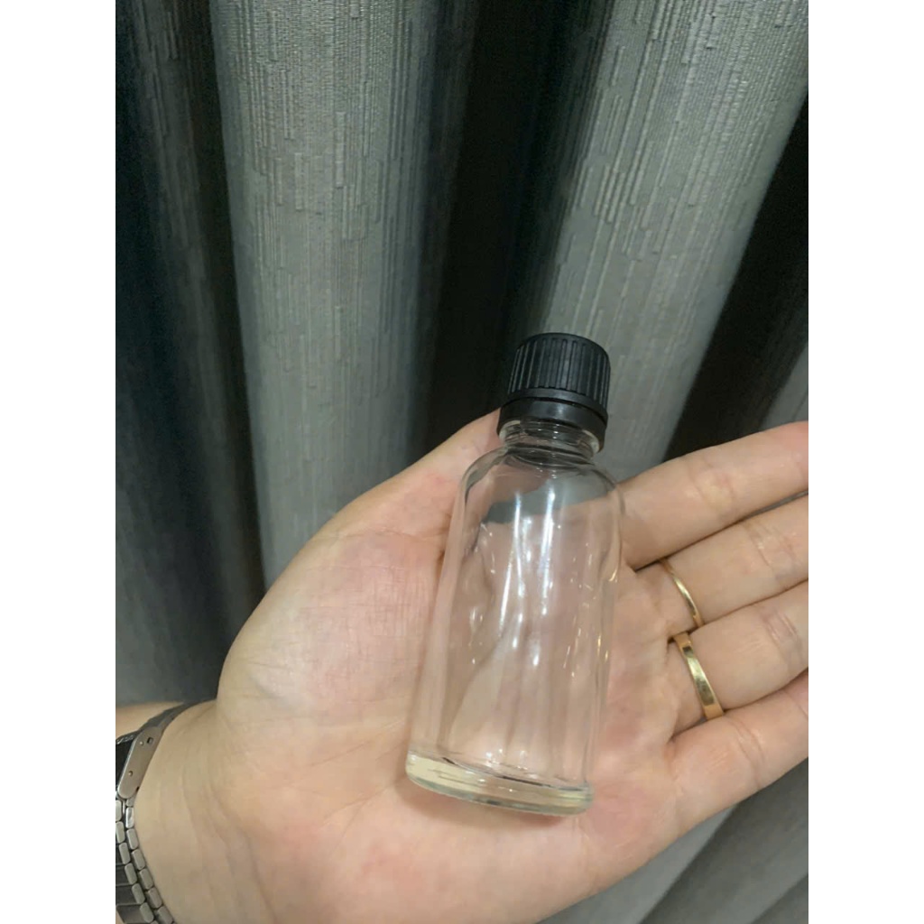 Sỉ combo Chai lọ thủy tinh làm Ginger Shot loại 30ml trắng trong nắp nhựa đựng ginger shot