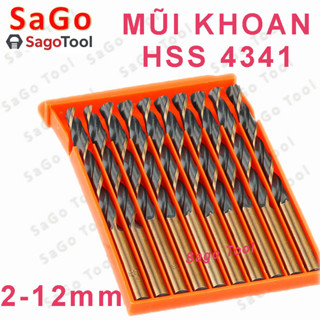 Mũi Khoan Thép HSS 4341 Phi 2-12mm | Khoan Sắt, Inox Mỏng, Kim Loại Mềm