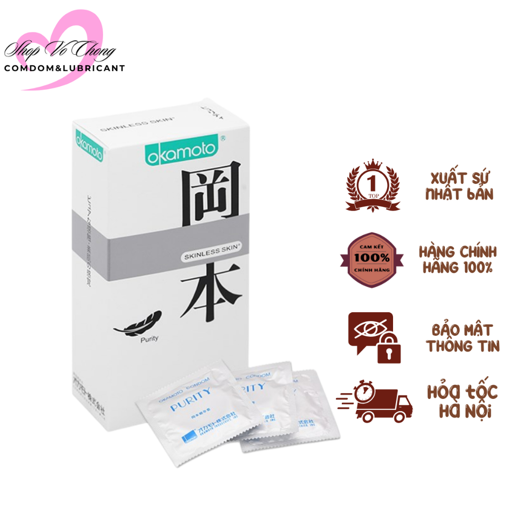 BAO CAO SU SIÊU MỎNG OKAMOTO PURITY 10 cái