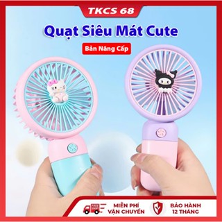 Quạt Tích Điện Mini Pin Trâu  Cute Đáng Yêu Họa Tiết Hoạt Hình Nhiều Mẫu Mã Lựa Chọn Sạc Pin Nhỏ Gọn Tiện Lợi