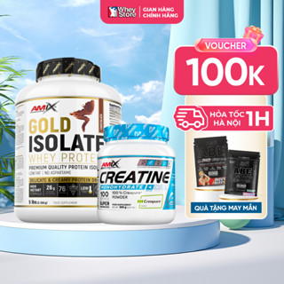 Combo Sữa Tăng Cơ Amix Gold Whey Protein Isolate 5lbs + Amix Creatine Creapure Chính Hãng