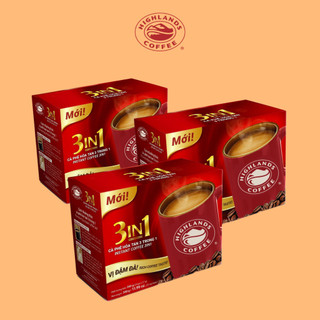 COMBO 3 HOP CÀ PHÊ SỮA HOÀ TAN 3IN1 HIGHLANDS COFFEE - (20 gói x 3)
