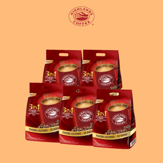 COMBO 5 TÚI - CÀ PHÊ HOÀ TAN HIGHLANDS COFFEE - 50 GÓI