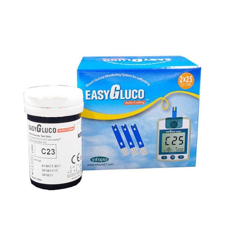 Que thử đường huyết Easy Gluco (50 que) - Chính hãng