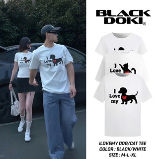  Áo thun couple ILOVEMY DOG CAT  áo phông cotton 100% 260gsm Menswear Womenwear nam nữ cặp đôi 
