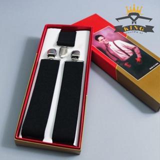 Dây đai quần chữ Y nam bản 3.5cm TINY KING dây đeo yếm quần-suspender nam 3 kẹp co giãn tốt nhiều màu lịch lãm M05