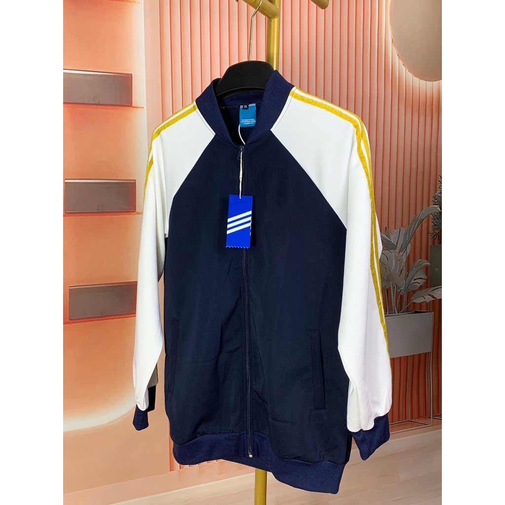 Áo Khoác Nam Nữ Chất Dày Dặn Co Giãn, Áo Bomber 3 Sọc Thể Thao Cao Cấp