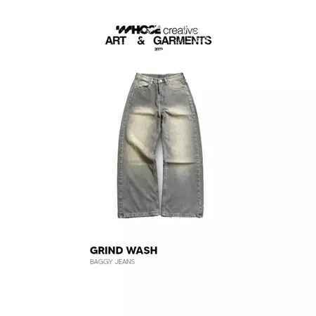 GRIND WASH BAGGY JEANS - Quần jeans wash Whose