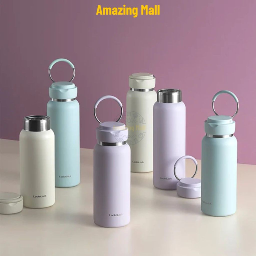 Bình giữ nhiệt LocknLock Sling Ring có quai xách 650ml LHC4321 và 800ml LHC4322 Amazing Mall