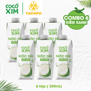  Combo 06 hộp Nước dừa tươi từ 100% dừa nguyên chất  330ml hộp  - Thương hiệu COCOXIM - TACAPU 