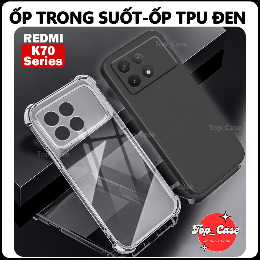 Ốp lưng Redmi K70 Pro/ K70E/ K70 5G ,Chống Sốc,Trong Suốt,Bảo vệ camera