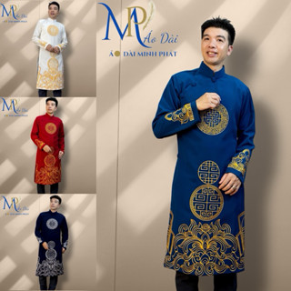 Áo Dài Cách Tân Nam Thêu Máy Cao Cấp – Chất Liệu Vải Tuyết Mưa Mềm Mại & Sang Trọng MPT1021