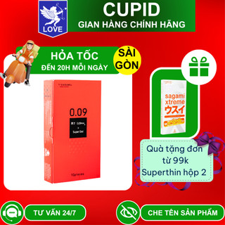  Bao cao su Sagami Super Dot 009 Gân gai dày ôm khít Hộp 10 chiếc 