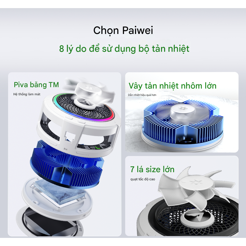 Piva B2 | Piva B3 Quạt tản nhiệt sò lạnh điện thoại thế hệ mới làm lạnh đóng băng hỗ trợ tăng fps liên quân PUBG | BigBuy360 - bigbuy360.vn