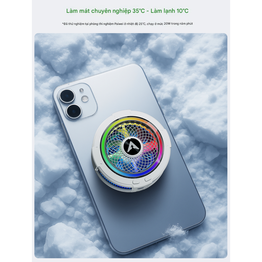 Piva B2 | Piva B3 Quạt tản nhiệt sò lạnh điện thoại thế hệ mới làm lạnh đóng băng hỗ trợ tăng fps liên quân PUBG | BigBuy360 - bigbuy360.vn