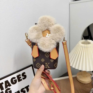 Túi đeo chéo nữ thời trang Uyên store túi mini size 12-Túi đựng điện thoại mini hình bông hoa siêu cute 3 màu DK164