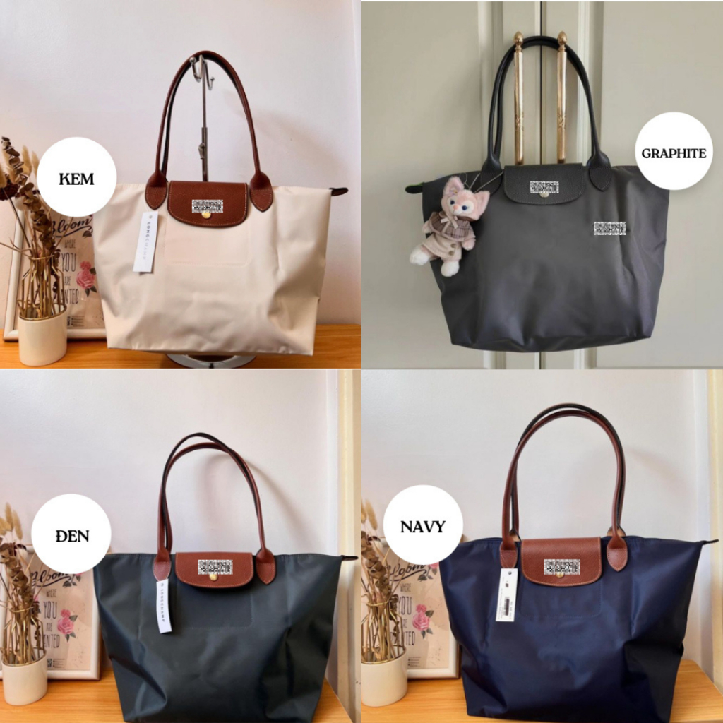 [CHẤT LƯỢNG CAO] Túi Tote LC có thêu logo GẤP GỌN M L cao cấp đi học/ làm - có bán lót túi | BigBuy360 - bigbuy360.vn