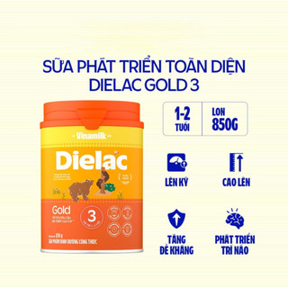 Sữa bột Dielac Alpha Gold 3 - lon 850g (cho trẻ từ 1 - 2 tuổi)