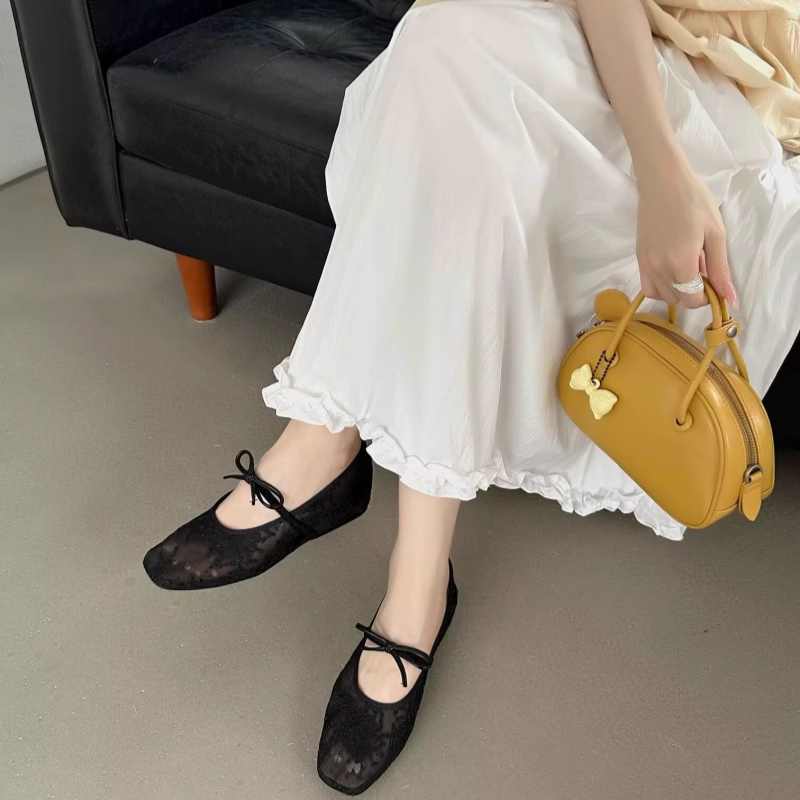 (Lùi 1 sz) Giày bệt nữ búp bê chất ren nhẹ nhàng hót trend 2025  Mã 076 | BigBuy360 - bigbuy360.vn