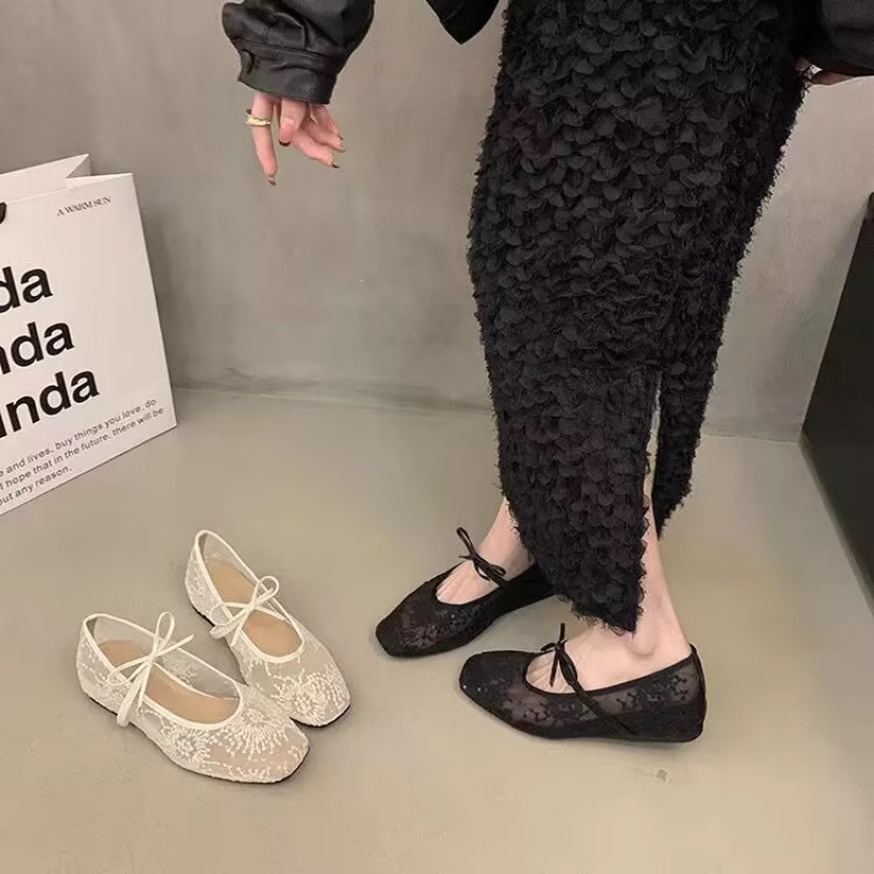 (Lùi 1 sz) Giày bệt nữ búp bê chất ren nhẹ nhàng hót trend 2025  Mã 076 | BigBuy360 - bigbuy360.vn