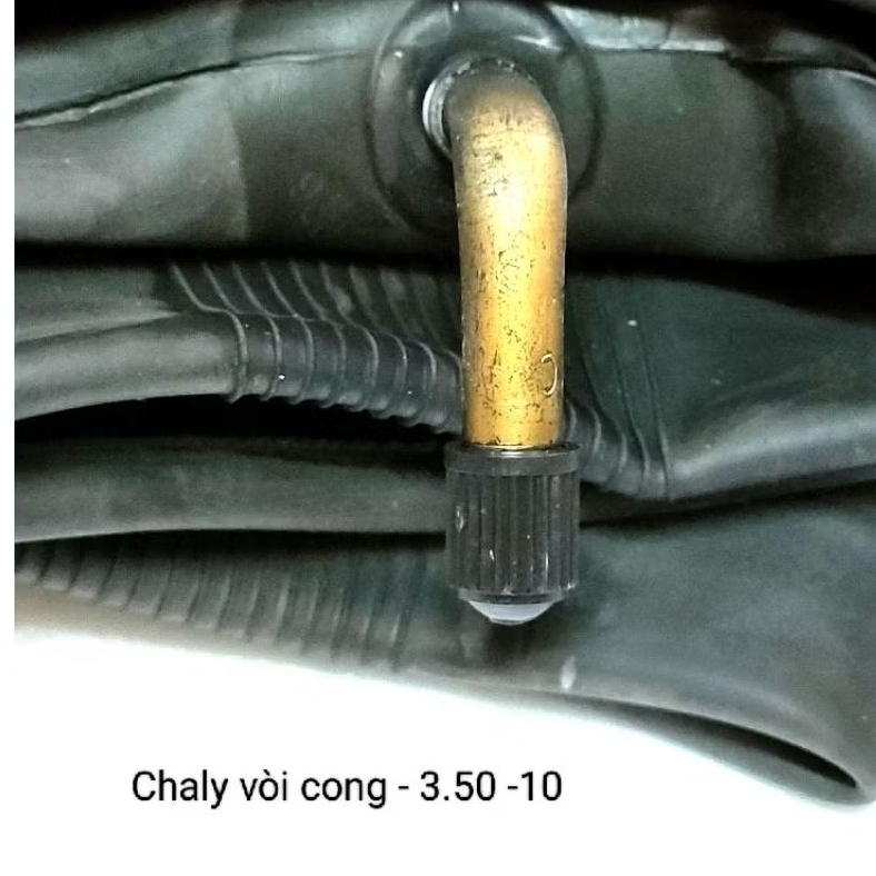 Ruột xe chaly vòi cong - 3.50-10