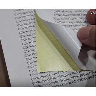 Giấy decal đế vàng A4