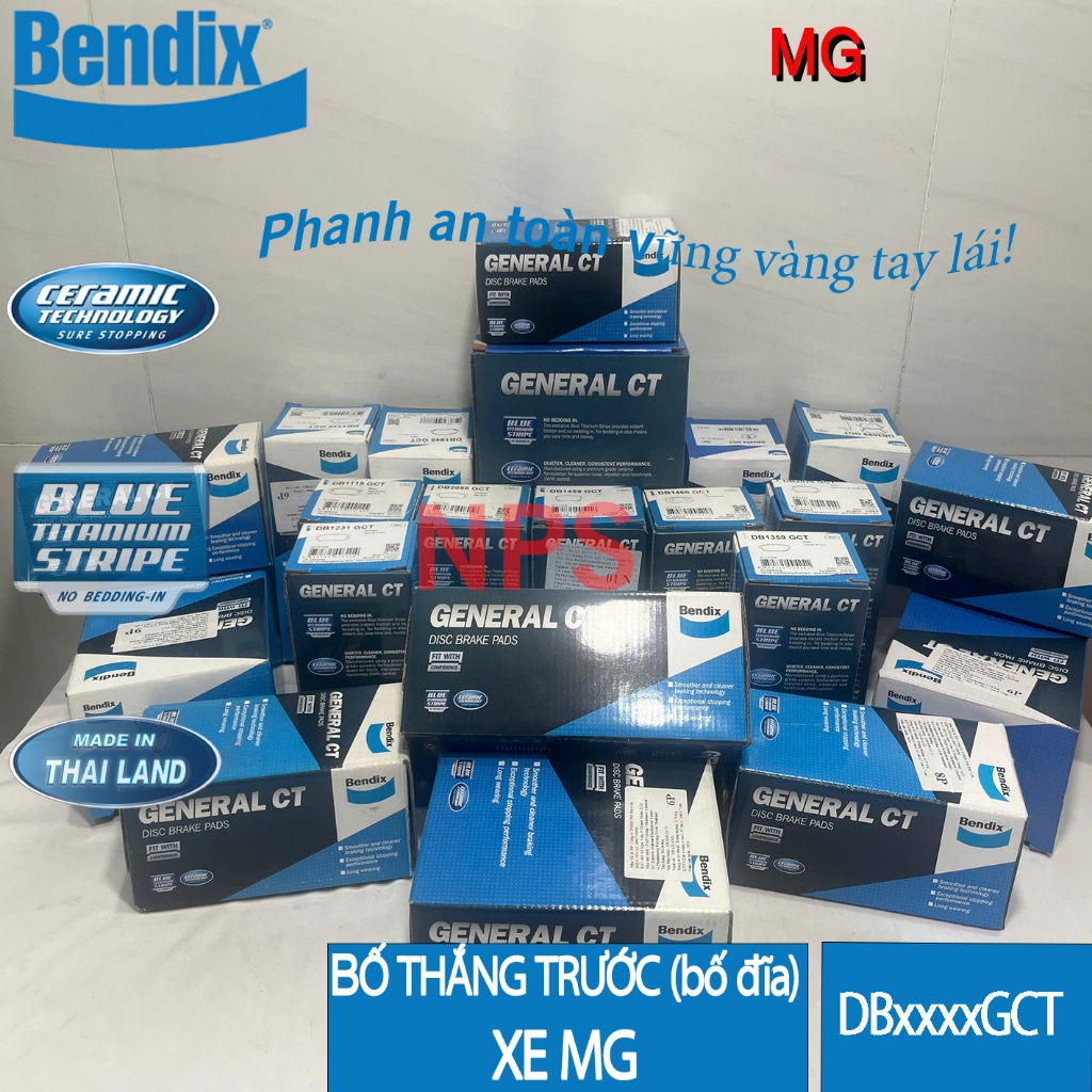 Bố thắng trước (bố đĩa/má phanh) MG ZS, MG HS, MG ZS-EV, MG Bán tải (Bendix)