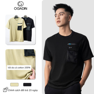  Áo Phông Unisex Phối Túi Hộp - Áo TShirt OGADIN Thiết Kế Độc Đáo Năng Động Hot Trent OGADIN OTS005S3 