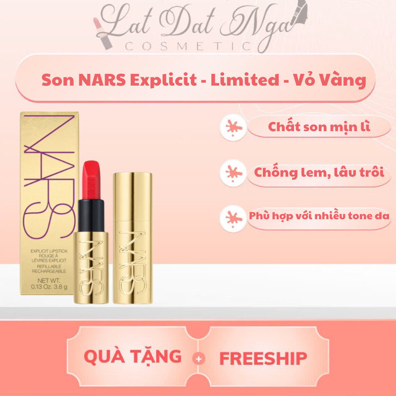 Son NARS Explicit - Limited - Vỏ Vàng ( Sản Phẩm Chính Hãng )