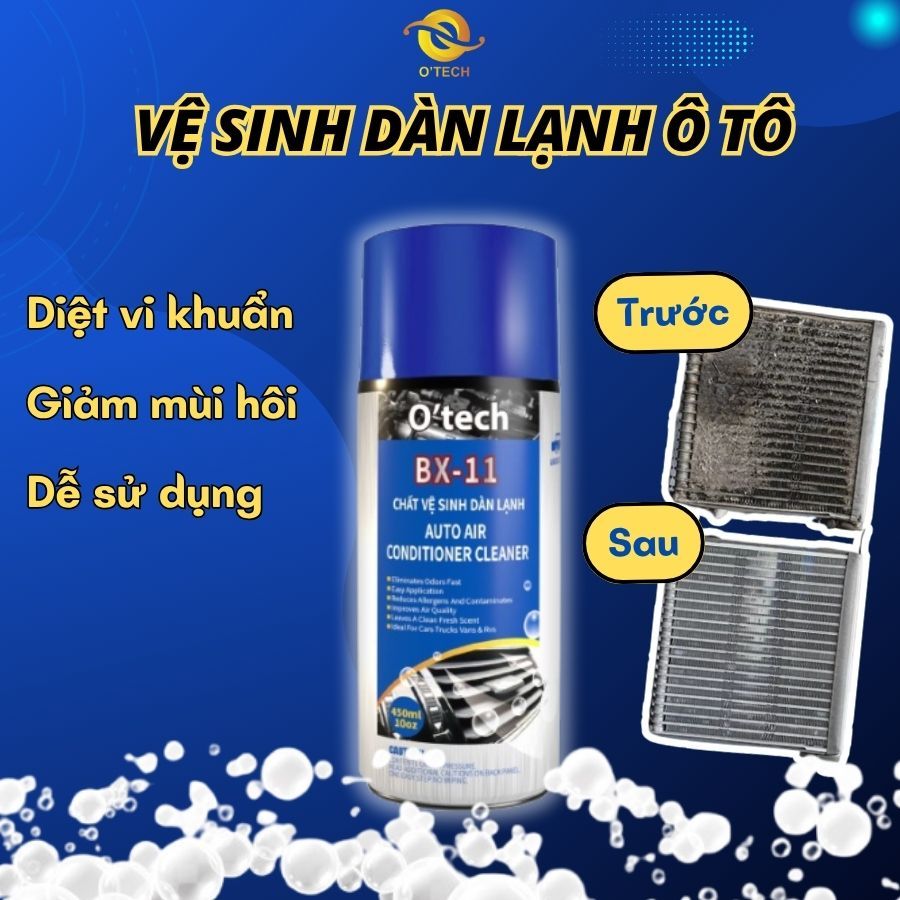 Vệ Sinh Dàn Lạnh Điều Hòa Ô Tô Khử Mùi Khử Khuẩn Nội Thất BX11 nhập khẩu Châu Âu -CHÍNH HÃNG- OTECH