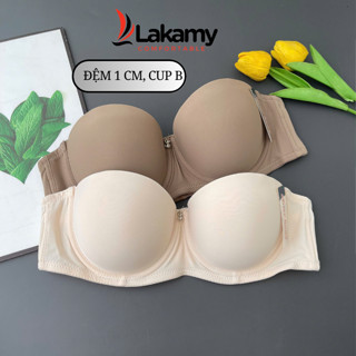 Áo lót không dây chống tụt Sister Hood cup ngang mặc được hai kiểu đệm 1 cm Lakamy Comfortable 595