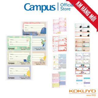 Túi 18/12 Nhãn Vở Học Sinh Campus Basic - Nhãn Vở Decal Bóc Dán Dễ Thương Nhiều Mẫu Tiện Dụng Cho Học Sinh Chính Hãng.