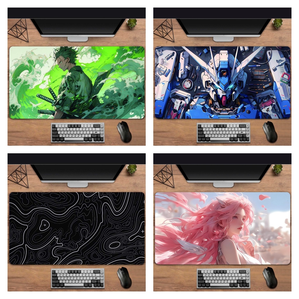 Lót chuột cỡ lớn 100x50cm dày 3mm đa dạng mẫu mã pad chuột cao su gaming cỡ lớn bề mặt speed bo viền