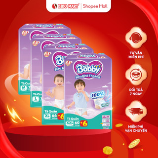  Bỉm Quần Bobby Tã Bỉm Bobby Mỏng Khô Thoáng Lõi Nén Thâm Hút Tốt Đủ Size  Mẫu Ngẫu Nhiên  - Bibomart 