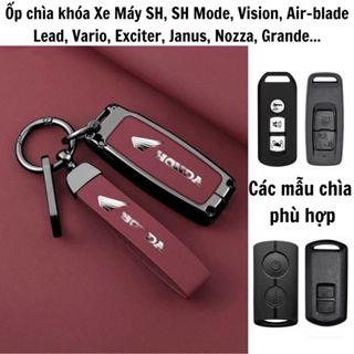 Ốp Chìa Khóa Xe Máy SH AirBlade Vario Vision Lead WinnerX - Hợp Kim Phối Da Cao Cấp - Bền Đẹp