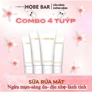 4 Tuýp Sữa Rửa Mặt Dịu Nhẹ Hobe Bar 50ml - Chăm sóc da sạch sâu, sáng da, mịn màng