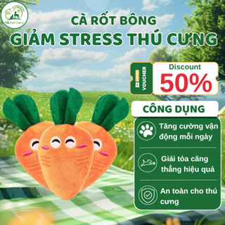  Đồ Chơi Cà Rốt Bông Gặm Nhai Dành Cho Chó Mèo - Thú Bông Đồ Chơi 