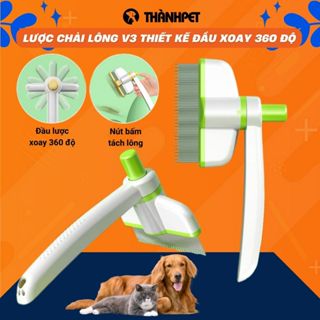 Lược Chải Lông Gỡ Rối V3 Cho Chó Mèo 2025, Thiết Kế Mới Đầu Lược Xoay 360 độ Linh Hoạt - TICIPET